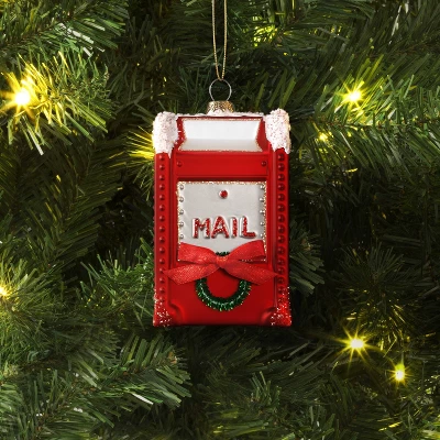 Christmas Glass Mailbox Ornament - Wondershop™ 3 Christmas Glass Mailbox Ornament - Wondershop™