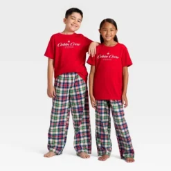 Kids' Plaid Microfleece Holiday Matching Family Pajama Pants - Wondershop™ Cream -Wondershop GUEST 9c3f608d e77e 47e3 a869 54df28171cb3