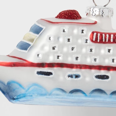 Glass Cruise Ship Christmas Tree Ornament - Wondershop™ 4 Glass Cruise Ship Christmas Tree Ornament - Wondershop™ - Image 2