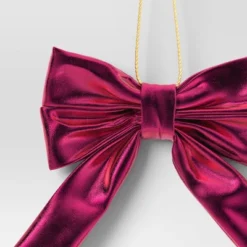 6.75" Christmas Metallic Bow Ornament Hot Pink - Wondershop™ -Wondershop GUEST a5aa6dc4 2c9c 4a1e bbb7 e2cc05b9efca