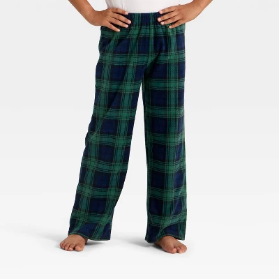 Kids' Plaid Microfleece Holiday Matching Family Pajama Pants - Wondershop™ Navy Blue 3 Kids' Plaid Microfleece Holiday Matching Family Pajama Pants - Wondershop™ Navy Blue