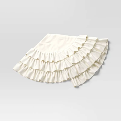 48" Velvet Tree Skirt With 3 Layers Of Ruffles - Wondershop™ 9 48" Velvet Tree Skirt With 3 Layers Of Ruffles - Wondershop™ - Image 7