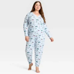 Women's "Tis The Ski-son!" Cozy Knit Long Sleeve Henley Holiday Matching Family Pajama Shirt - Wondershop™ Blue -Wondershop GUEST ad0c2106 ce20 4a0b 80b8 58ab1d2929a4