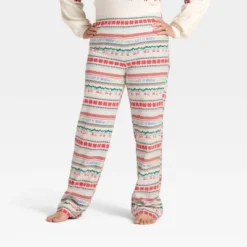 Women's "Let It Snow" Fair Isle Microfleece Holiday Matching Family Pajama Pants - Wondershop™ Cream -Wondershop GUEST ae36d053 1eb3 493f b1a1 3a5d4aa89b28
