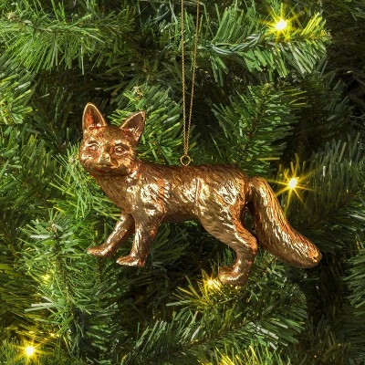 Christmas Gold Fox Ornament - Wondershop™ 3 Christmas Gold Fox Ornament - Wondershop™