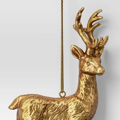 Christmas Resin Gold Reindeer Ornament - Wondershop™ 4 Christmas Resin Gold Reindeer Ornament - Wondershop™ - Image 2