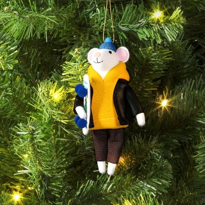 Christmas Felted Wool Skateboarder Mouse Ornament - Wondershop™ 3 Christmas Felted Wool Skateboarder Mouse Ornament - Wondershop™