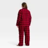 Women's Plaid Flannel Long Sleeve Shirt And Pants Holiday Matching Family Pajama Set - Wondershop™ Red/Black -Wondershop GUEST bde48929 1e0b 4f62 b91f b5c57b888029