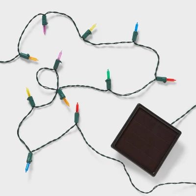 50ct Solar LED Christmas Indoor Outdoor Mini String Lights With Green Wire - Wondershop™ 5 50ct Solar LED Christmas Indoor Outdoor Mini String Lights With Green Wire - Wondershop™ - Image 3