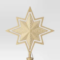 Christmas Lit Auto Rotating Star 8 Point Gold Tree Topper - Wondershop™ -Wondershop GUEST bfd87db7 5b2e 4192 9a46 fce35949323a