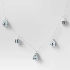 8ct LED Battery Operated Christmas Metal Village Novelty String Lights Warm White With Clear Wire - Wondershop™ 6 8ct LED Battery Operated Christmas Metal Village Novelty String Lights Warm White With Clear Wire - Wondershop™ -Wondershop GUEST c125d816 7637 4612 80f3 0d7533a28ed5