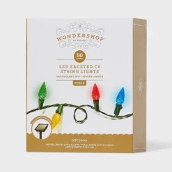 50ct Solar LED Faceted Christmas Indoor Outdoor String Lights With Green Wire - Wondershop™ 11 50ct Solar LED Faceted Christmas Indoor Outdoor String Lights With Green Wire - Wondershop™ -Wondershop GUEST c42e34ff ec32 4142 b2c8 e74426336514