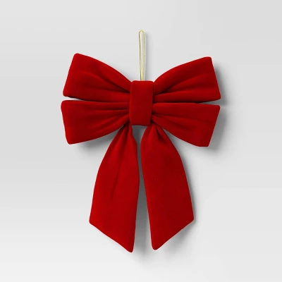 12" Christmas Velvet Bow - Wondershop™ 7 12" Christmas Velvet Bow - Wondershop™ - Image 5