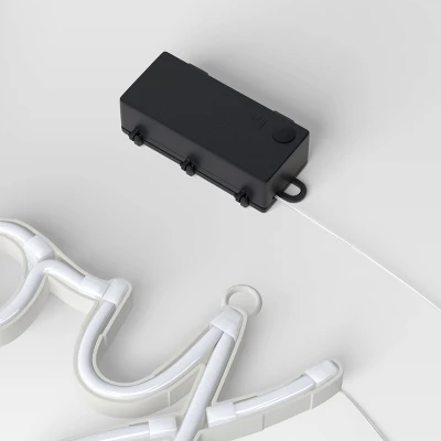 LED Battery Operated Christmas Neon Joy Hangable Sign White - Wondershop™ 5 LED Battery Operated Christmas Neon Joy Hangable Sign White - Wondershop™ - Image 3