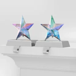 2pk Christmas Lit Iridescent Star Stocking Holder - Wondershop™ 8 2pk Christmas Lit Iridescent Star Stocking Holder - Wondershop™ -Wondershop GUEST cb3365da f1ca 4466 86c8 110838c14d11