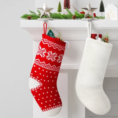 21" Christmas Red Fair Isle Stocking - Wondershop™ 3 21" Christmas Red Fair Isle Stocking - Wondershop™