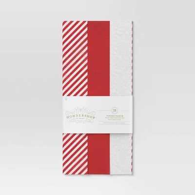 30ct Christmas Tissue Paper Red/White - Wondershop™ 4 30ct Christmas Tissue Paper Red/White - Wondershop™ - Image 2