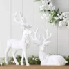 13.5" Christmas Flocked Standing Deer White - Wondershop™ -Wondershop GUEST ce5c1783 d99d 43cc ad0e 0f41c0b52bc7