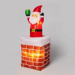 6' LED Animated Santa In Chimney Christmas Inflatable Decoration Red - Wondershop™: Festive Yard Display, Easy Setup -Wondershop GUEST d5aa3b18 e02e 4f0d 8570 5352cc6a2166