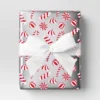 30” 25 Sq Ft Christmas Roll Wrap Red/White Candy On Silver - Wondershop™ -Wondershop GUEST d6a15ecd 36b0 4587 aa84 06031a9d8f4e