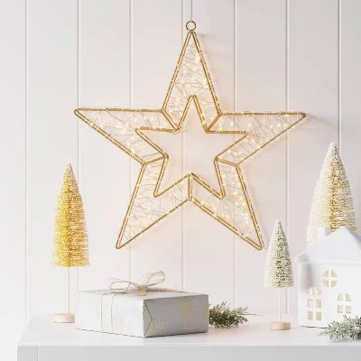 600ct LED High Density Champagne Metal Christmas Hanging Star Twinkling Dew Drop Lights Warm White - Wondershop™ 3 600ct LED High Density Champagne Metal Christmas Hanging Star Twinkling Dew Drop Lights Warm White - Wondershop™