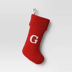 Knit Monogram Christmas Stocking Red - Wondershop™ -Wondershop GUEST db0fae3b 6a64 4e7d b668 e12bffddae88