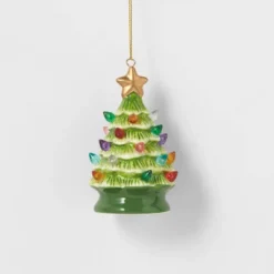 Lit Ceramic Retro Christmas Tree Ornament - Wondershop™ 8 Lit Ceramic Retro Christmas Tree Ornament - Wondershop™ -Wondershop GUEST ddb44c80 8bcd 4e09 88d0 18792ad8ca7c