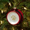 Glass Santa Belt Pet Bowl With Glittered Paw Print Christmas Tree Ornament Red/Black/Gold - Wondershop™: Indoor Decor -Wondershop GUEST de6b9fc4 89d7 424a 9f79 23b05b5efa52