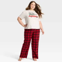 Women's "Tis The Season" Short Sleeve Holiday Matching Family Pajama Shirt - Wondershop™ Cream -Wondershop GUEST dfc662fd 377d 4651 8e36 971a08d5a505