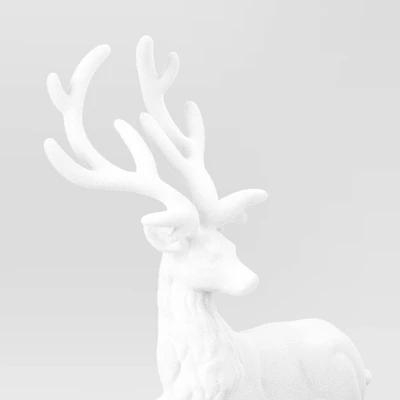 10.25" Christmas Flocked Sitting Deer White - Wondershop™ 4 10.25" Christmas Flocked Sitting Deer White - Wondershop™ - Image 2