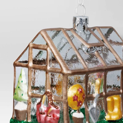 Christmas Glass Green House Ornament - Wondershop™ 4 Christmas Glass Green House Ornament - Wondershop™ - Image 2