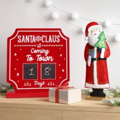 Christmas Santa Claus Is Coming To Town Countdown Sign - Wondershop™