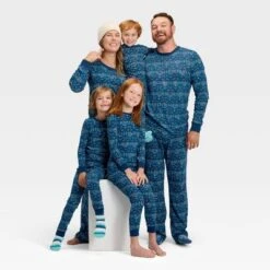 Women's Hanukkah Ribbed Long Sleeve Shirt And Pants Holiday Matching Family Pajama Set - Wondershop™ Blue -Wondershop GUEST f7e67a46 fc58 4c62 9919 e82cb070c11c