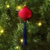 Christmas Onion Shaped Flocked Hot Pink Ornament With Tassel - Wondershop™ -Wondershop GUEST fc0be2cb d01c 4fc6 8c5c dd219a848e21