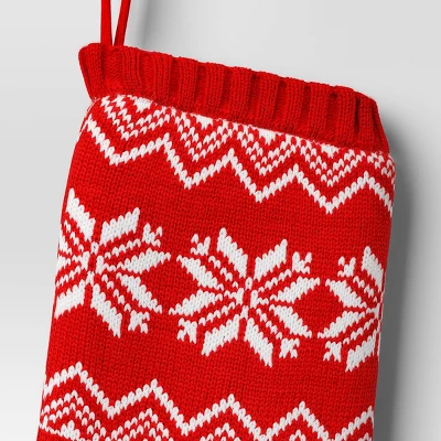 21" Christmas Red Fair Isle Stocking - Wondershop™ 4 21" Christmas Red Fair Isle Stocking - Wondershop™ - Image 2